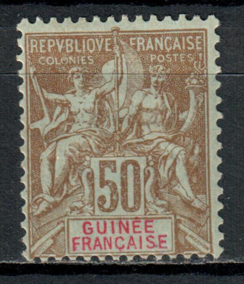 FRENCH GUINEA 1900 Definitive 50c Brown on azure. - 72366 - LHM image 0