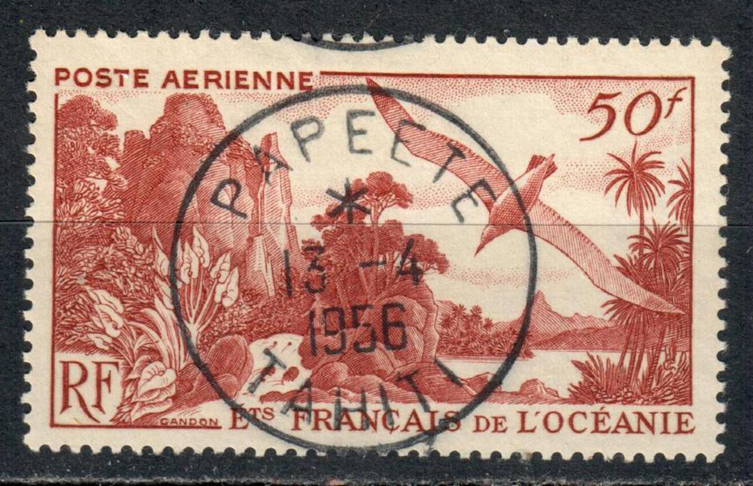 FRENCH OCEANIC SETTLEMENTS 1948 Definitive Air 50fr Brown-Lake. - 75319 - VFU image 0