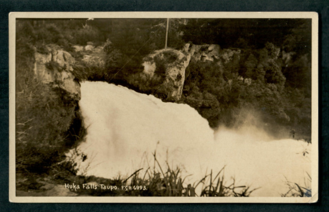 Real Photograph by Radcliffe of Huka Falls Taupo. - 46652 - Postcard image 0