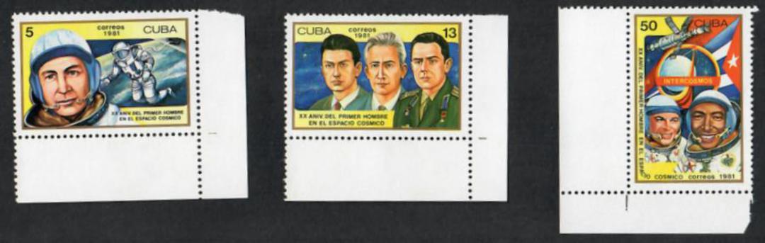 CUBA 1981 20th Anniversary of the First Man in Space. Set of 4. - 24906 - UHM image 1