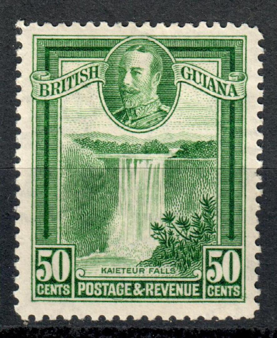 BRITISH GUIANA 1934 Geo 5th Definitive 50c Green. - 8274 - LHM image 0