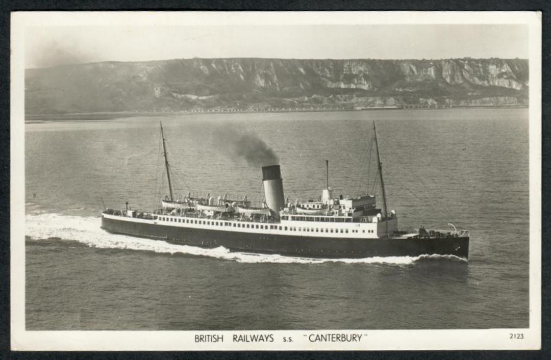 BRITISH RAILWAYS S S Canterbury. Real Photograph. Sent from Switzerland to Coventry. - 40227 - Postcard image 0