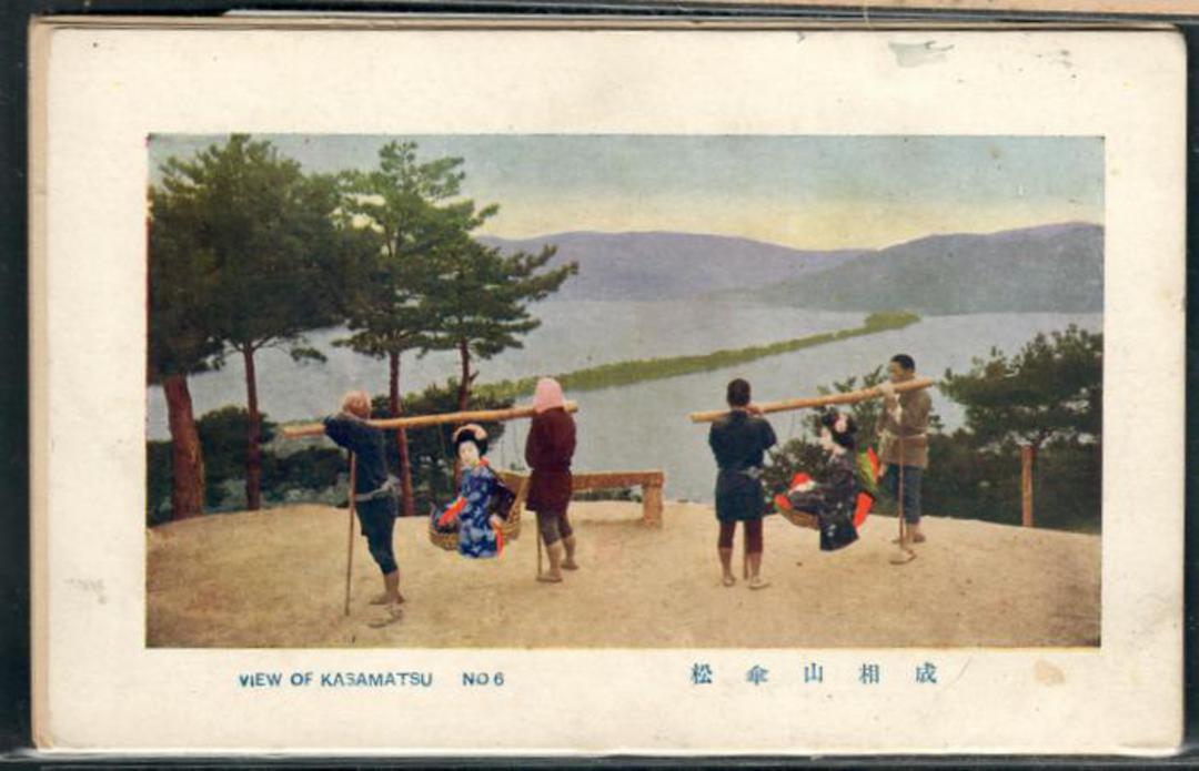 Three postcards of Japan. One coloured. View of Kasamatsu. I cannot identify the others. - 20765 - Postcard image 0