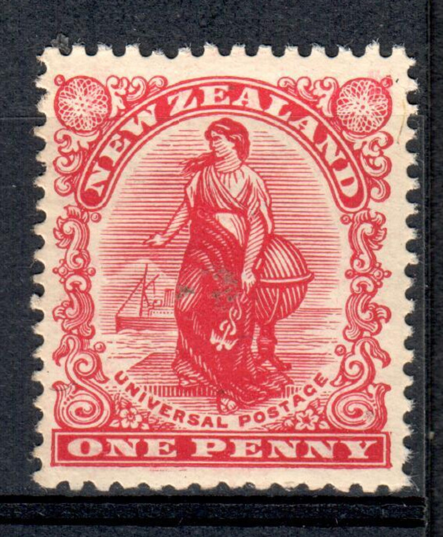 NEW ZEALAND 1898 1d Universal redrawn with diagonal shading. - 70 - UHM image 0