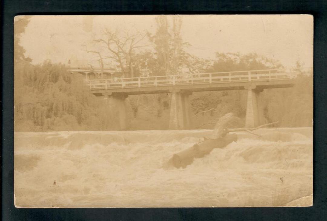Old Postcard of New Zealand River in Flood. F class cancel WARKWORTH. Could it be the local river. - 49787 - Postcard image 0