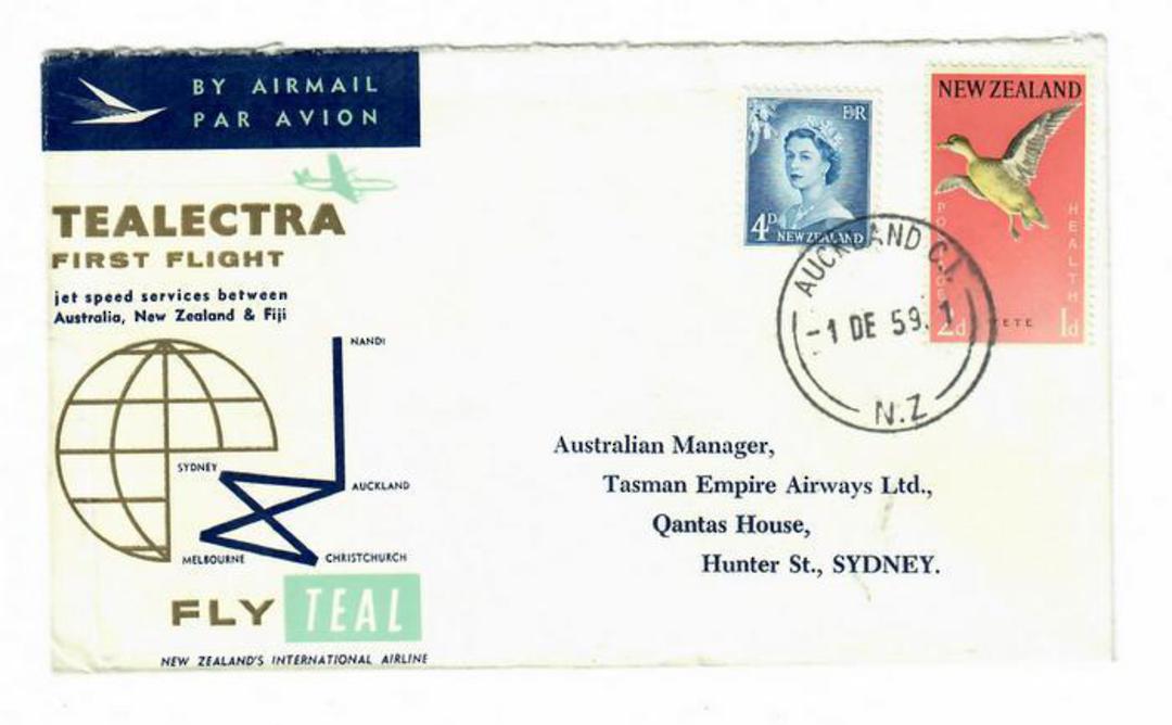 NEW ZEALAND 1959 Tealectra First Flight  Auckland to Sydney. - 31053 - image 0