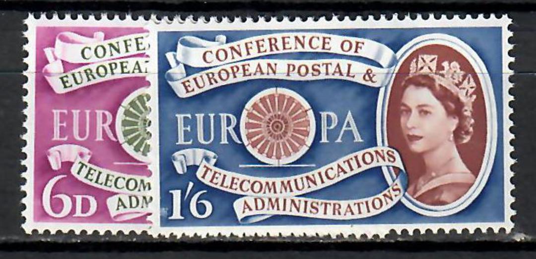 GREAT BRITAIN 1960 European Postal and Telecommunications Conference. Set of 2. - 92585 - UHM image 0