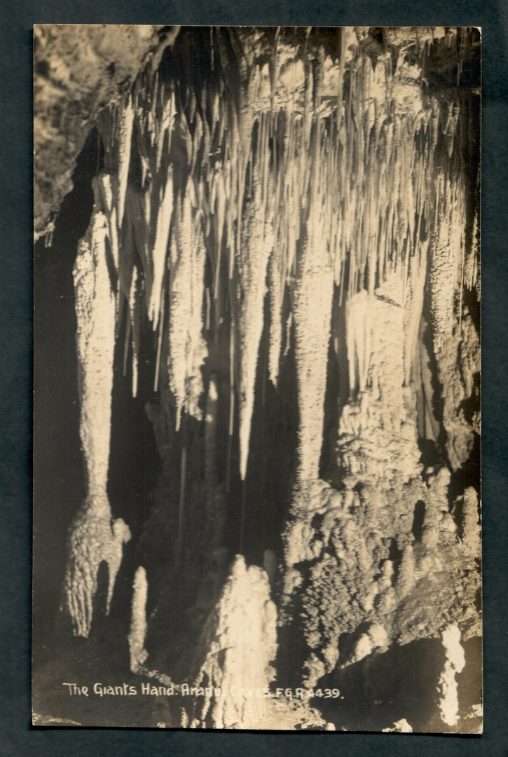 Real Photograph by Radcliffe of The Giant's Hand Aranui Cave. - 46414 - Postcard image 0