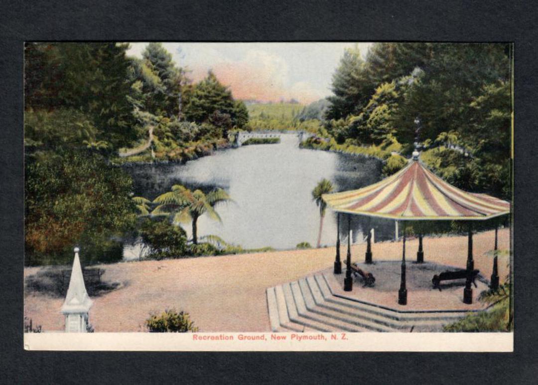 Coloured postcard of Recreation Grounds New Plymouth. - 47029 - Postcard image 0
