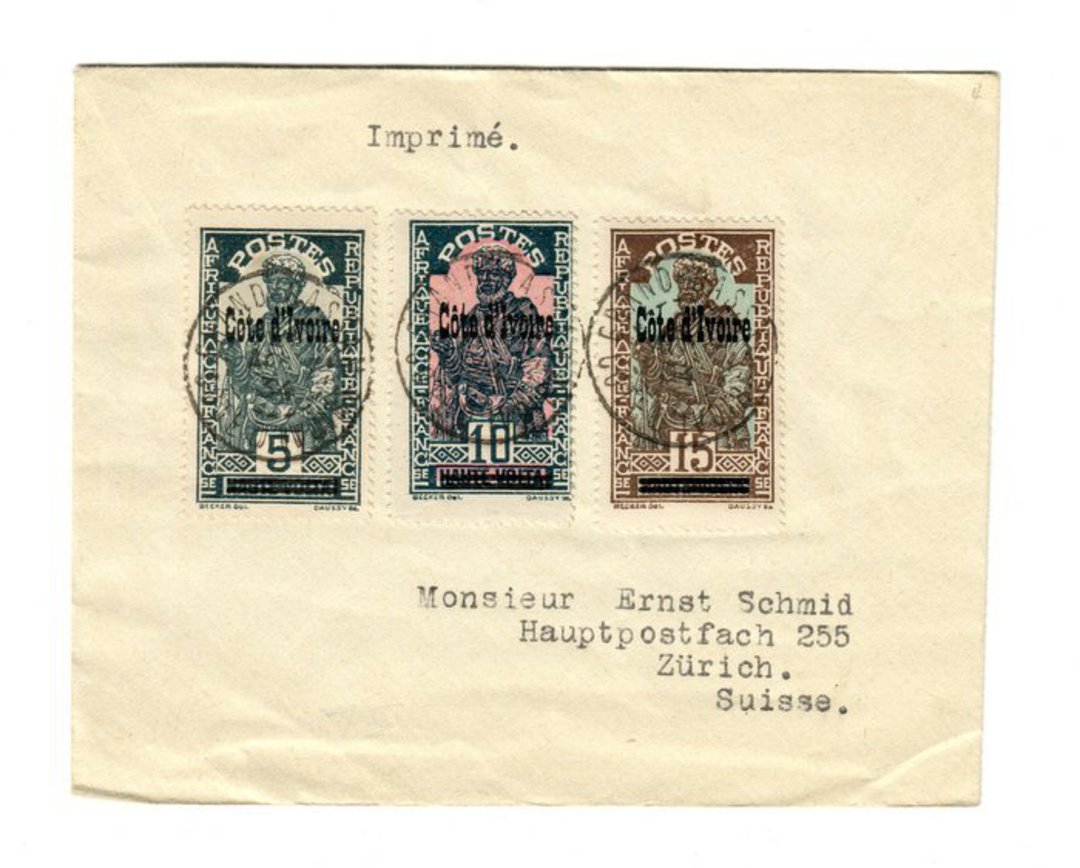 IVORY COAST 1934 Letter to Switzerland. - 37638 - PostalHist image 0
