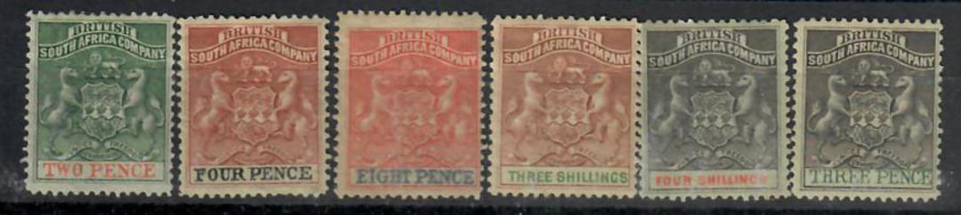 RHODESIA 1892 Definitives. Simplified set of 7. - 23118 - Mint image 0