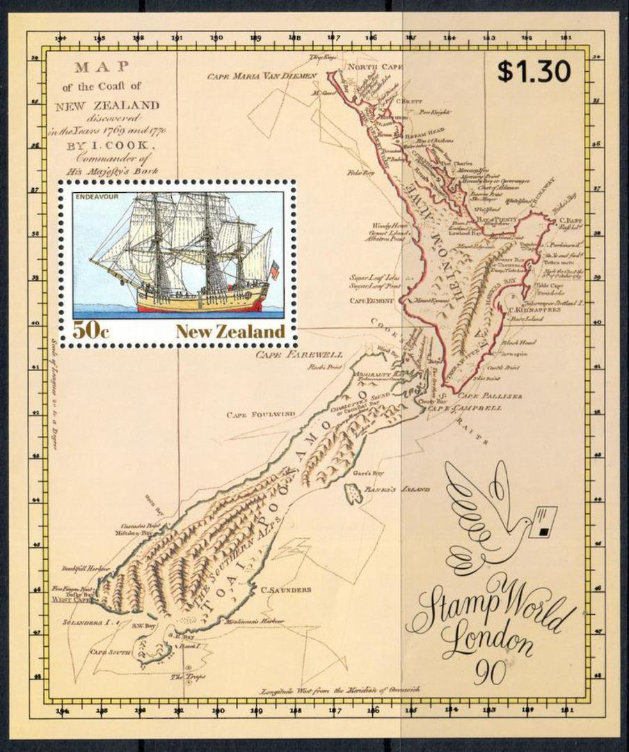 NEW ZEALAND 1990 Stamp World London miniature sheet. - 14021 - UHM image 0