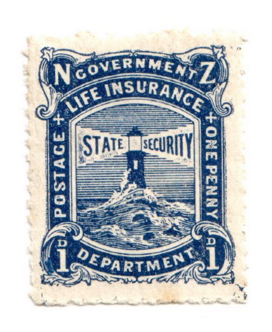 NEW ZEALAND 1905 Life Insurance 1d Blue. - 74620 - UHM image 0