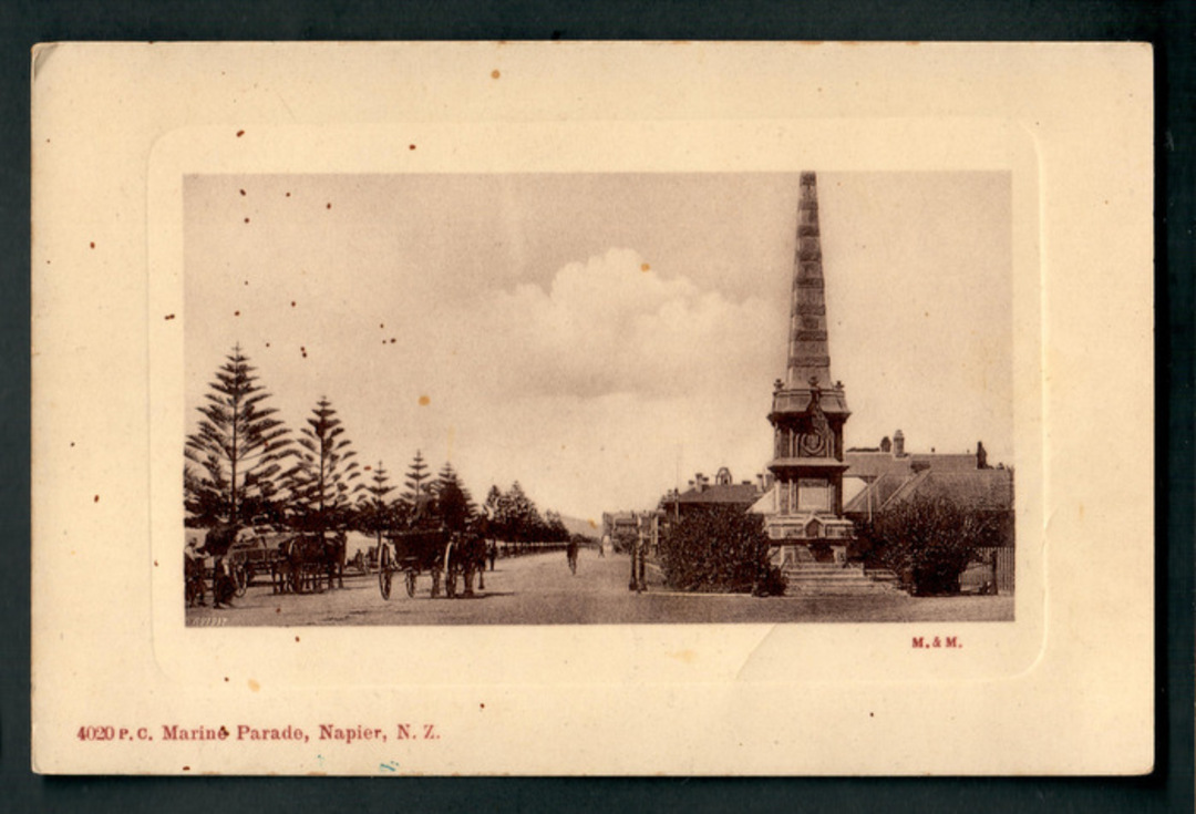 Postcard by Muir & Moodie of Marine Parade Napier. - 48089 - Postcard image 0