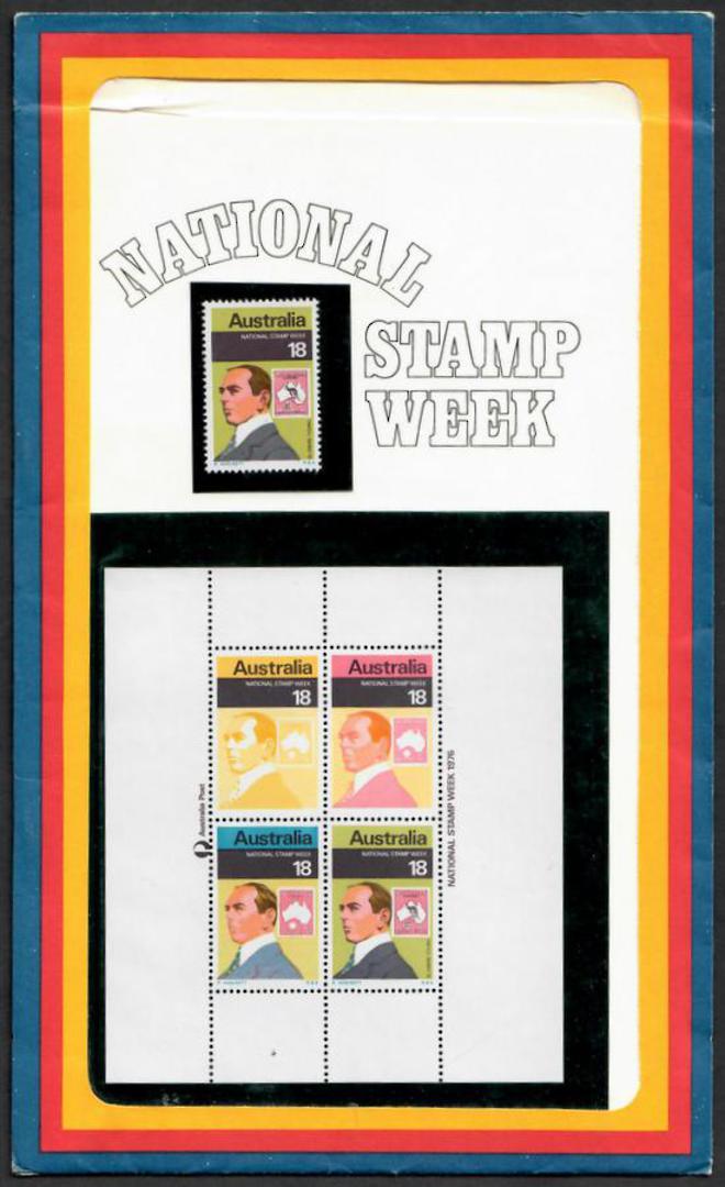 AUSTRALIA 1976 National Stamp Week. Miniature sheet in presentation pack. - 100845 - UHM image 0