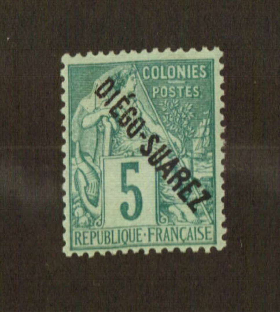 DIEGO-SUAREZ 1892 Definitive Overprinted 5c Green on pale green. Virtually unhinged. - 74550 - LHM image 0