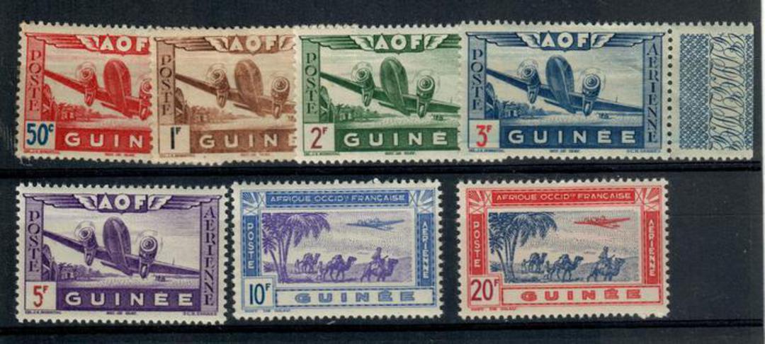 FRENCH GUINEA 1942 Air Definitives. Set of 7. - 21449 - Mint image 0