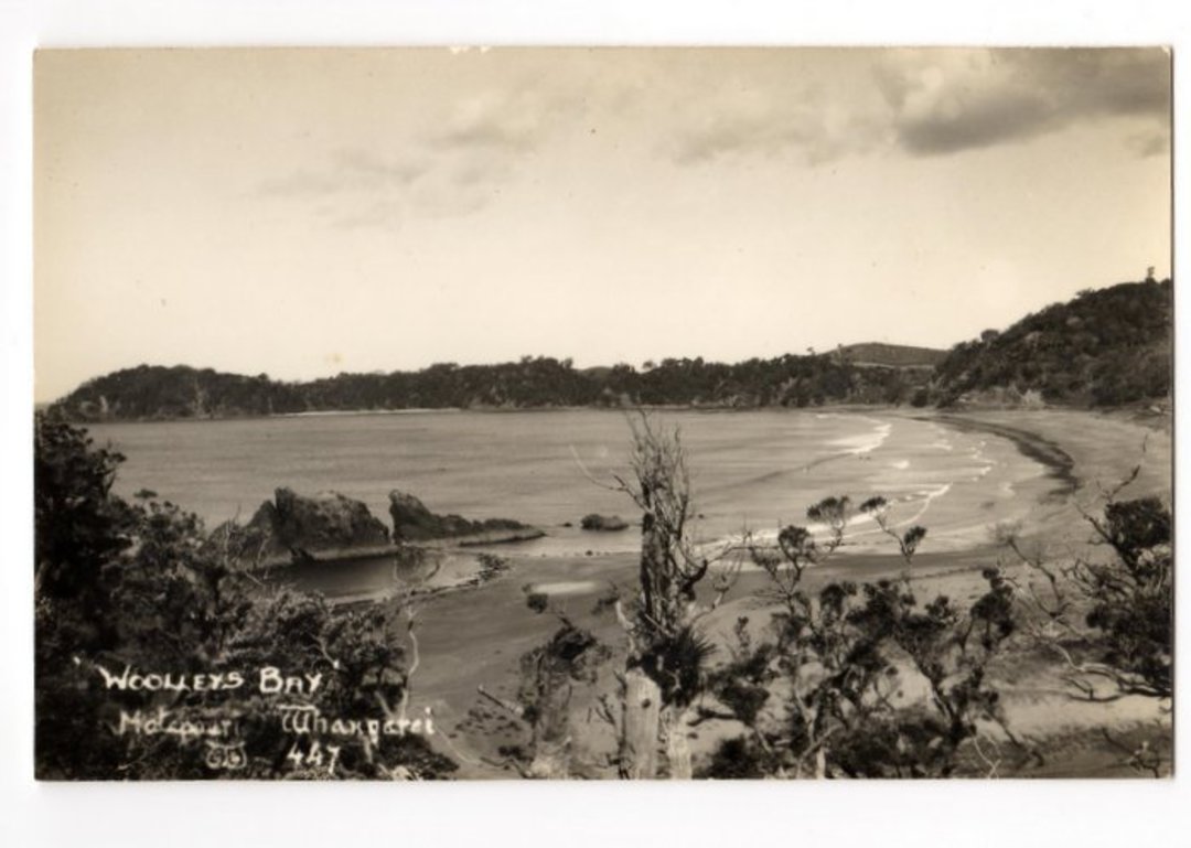 Real Photograph by G E Woolley of Woolley's Bay Matapouri. - 44895 - Postcard image 0