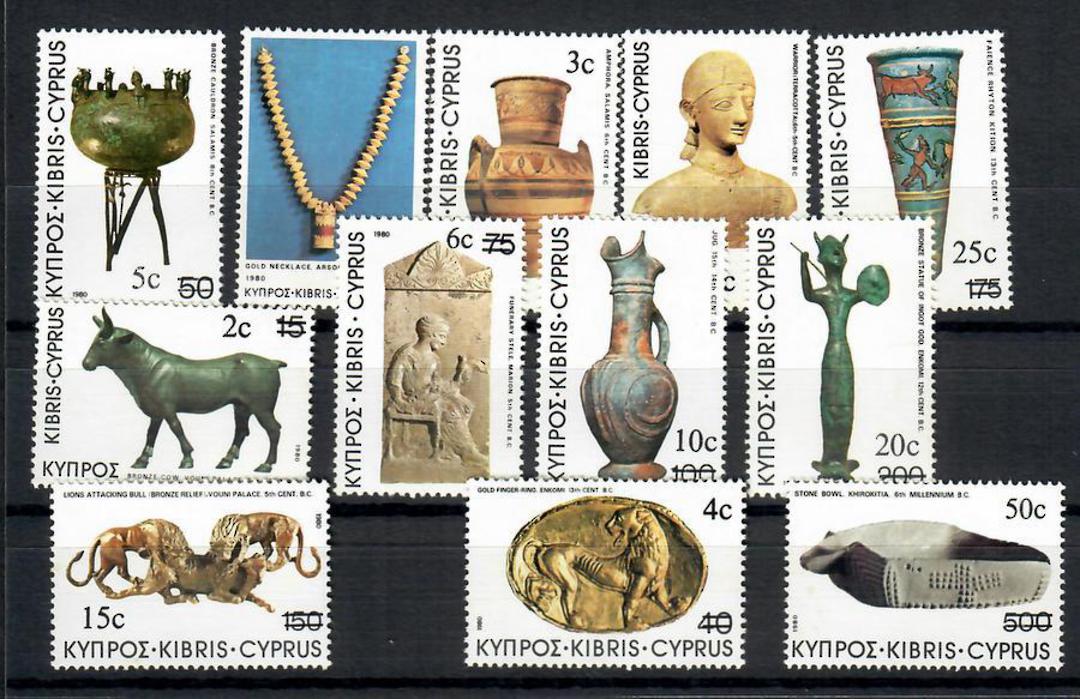 CYPRUS 1983 Definitive Surcharges. Set of 12. image 0