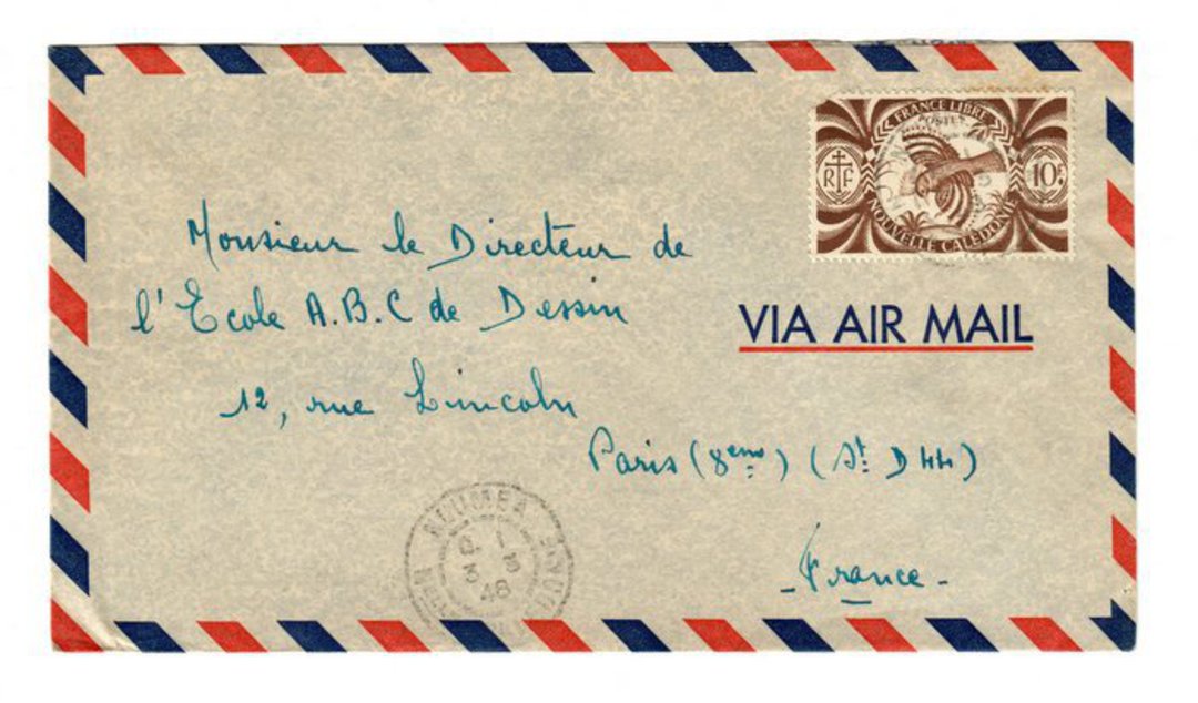 NEW CALEDONIA 1948 Airmail Letter from Noumea to Paris. - 37869 - PostalHist image 0