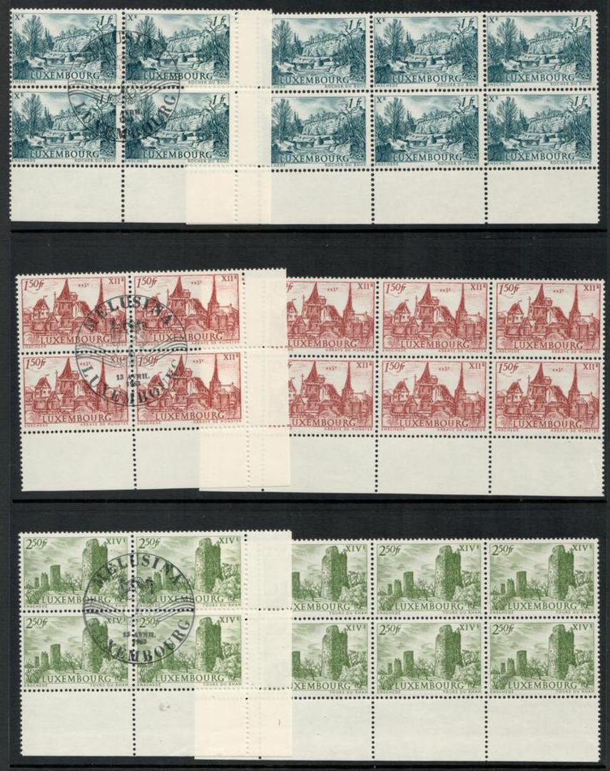LUXEMBOURG 1963 Millenary issue. In marginal blocks of six. - 100302 - Block UHM image 0