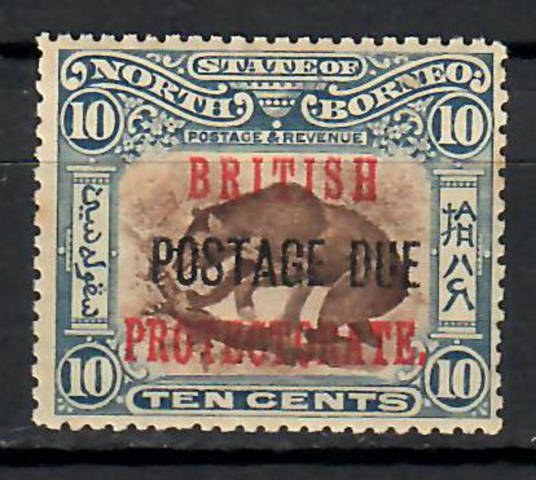 NORTH BORNEO 1902 Postage Due 10c Brown and Slate-Blue. - 70930 - UHM image 0