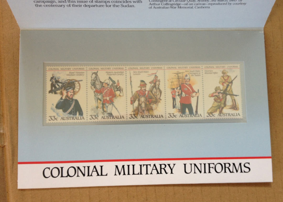 AUSTRALIA Selection of items Military Theme.  First day cover.  25/2/85 12/4/90 and 14/3/91.  Stamp packs 25/2/85 and 12/4/90. F image 5
