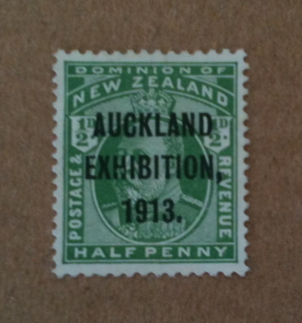 NEW ZEALAND 1913 Auckland Exhibition ½d Green. - 74948 - UHM image 0