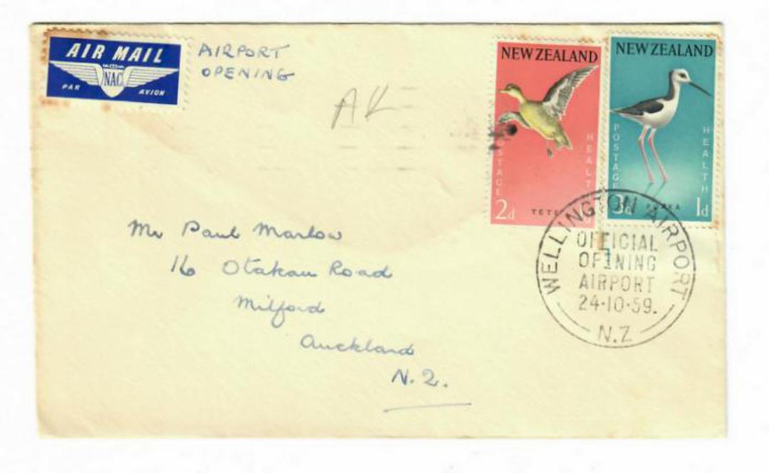 NEW ZEALAND 1959 Opening of Wellington Airport.  Special Postmark. - 31031 - image 0