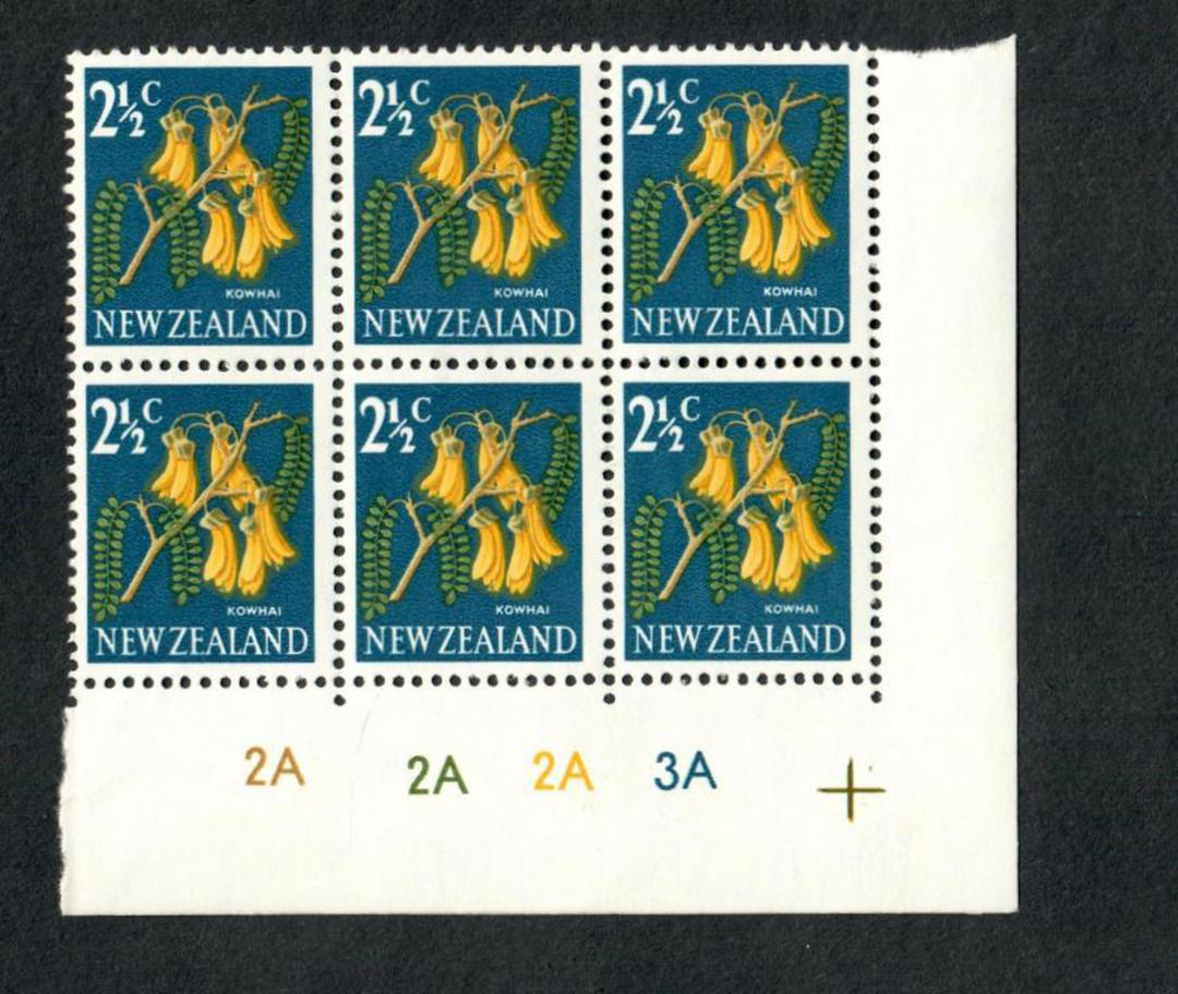 NEW ZEALAND 1967 Decimal Definitive 2Â½c Plate Block 2A 2A 2A 3A. - 15769 - UHM image 0