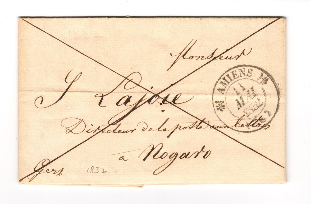 FRANCE 1832 Letter from Amiens to Nogavo. - 30913 - PostalHist image 0