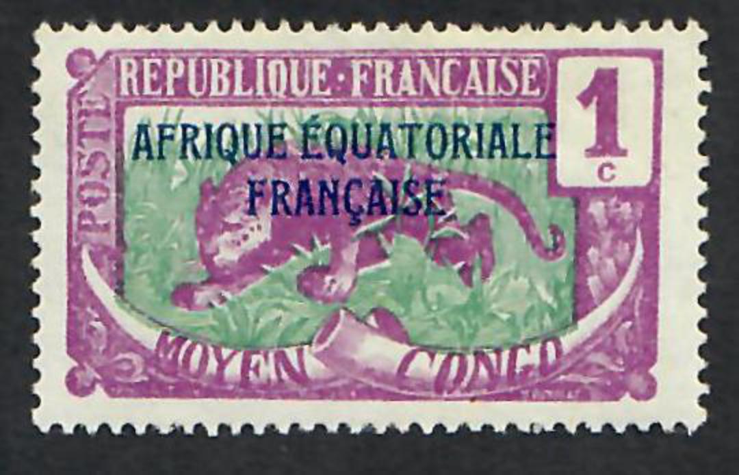 UBANGUI-SHARI 1924 Rare setting with missing country overprint. Type 4 well centred - 26067 - LHM image 0