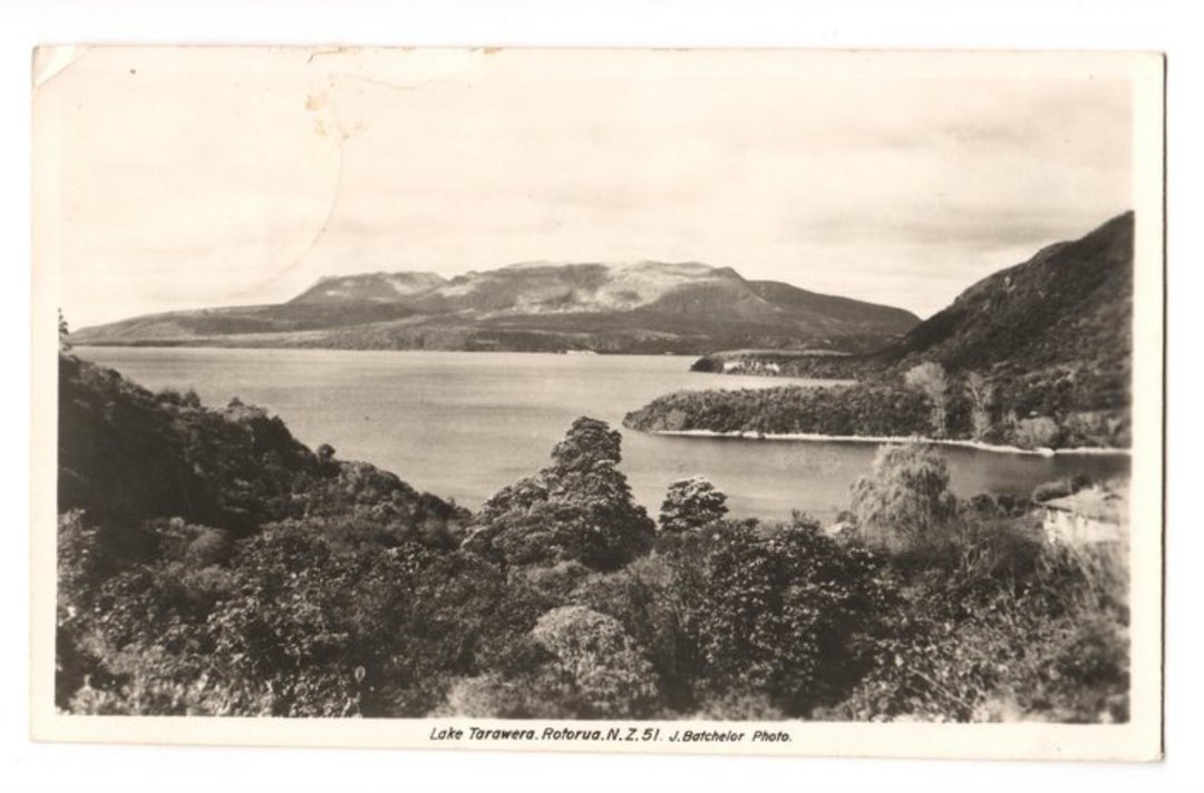 Real Photograph by Batchelor of Lake Tarawera Rotorua. - 246089 - Postcard image 0