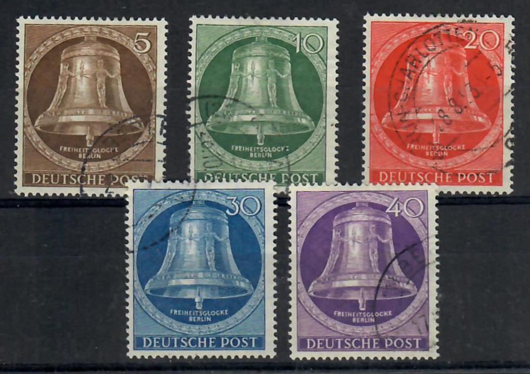 WEST BERLIN 1953 Freedom Bell Clapper in the centre. Set of 5. - 22107 - VFU image 0