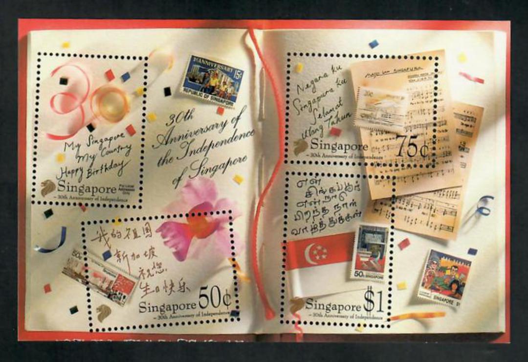 SINGAPORE 1995 30th Anniversary of Independence. Miniature sheet. - 50986 - UHM image 0