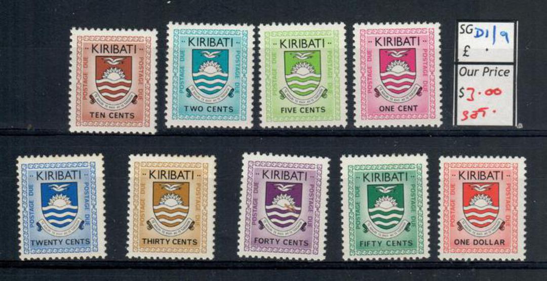KIRIBATI 1981 Postage Due. Set of 9. - 20403 - UHM image 0