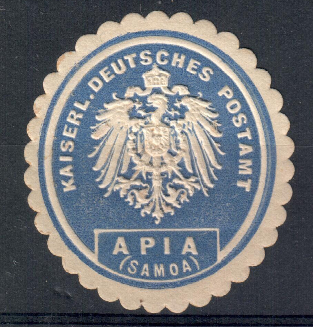SAMOA Seal-Kaiserl Deutsches Postamt Apia Samoa. - 1536 - UHM image 0