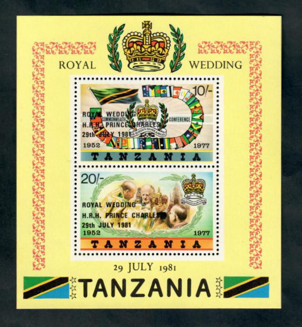TANZANIA 1981 Royal Wedding of Prince Charles and Lady Diana Spencer. Miniature sheet. - 50099 - UHM image 0