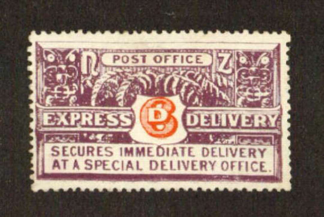 NEW ZEALAND 1926 Express Delivery. Cowan paper. Perf 14x14.1/4. Small adhesion in addition to the hinge remnant. Very nice copy. image 0