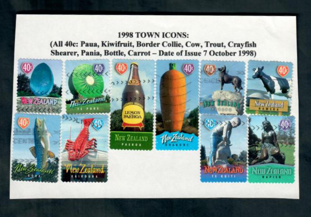 NEW ZEALAND 1998 Town Icons. Set of 10. Fine used copies. - 52183 - VFU image 0
