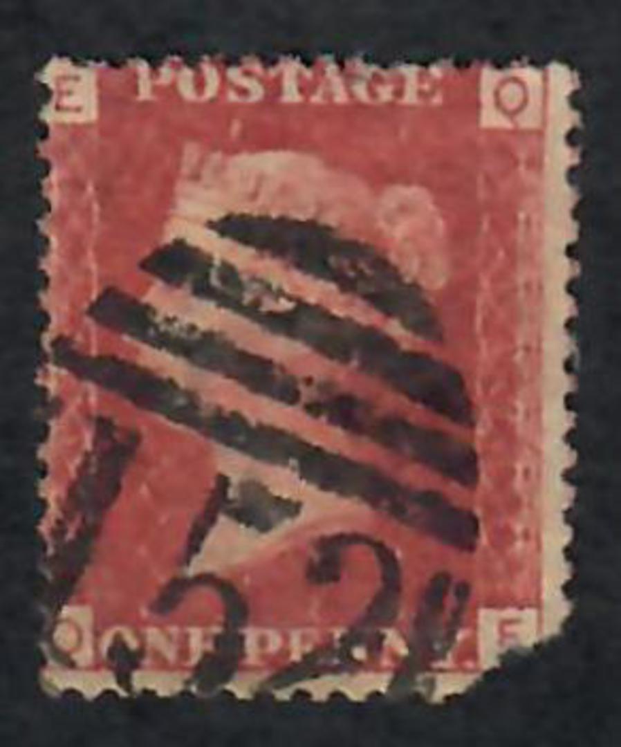 GREAT BRITAIN 1858 1d Red Plate 147  Letters EQQE. Corner miising. - 70147 - Used image 0