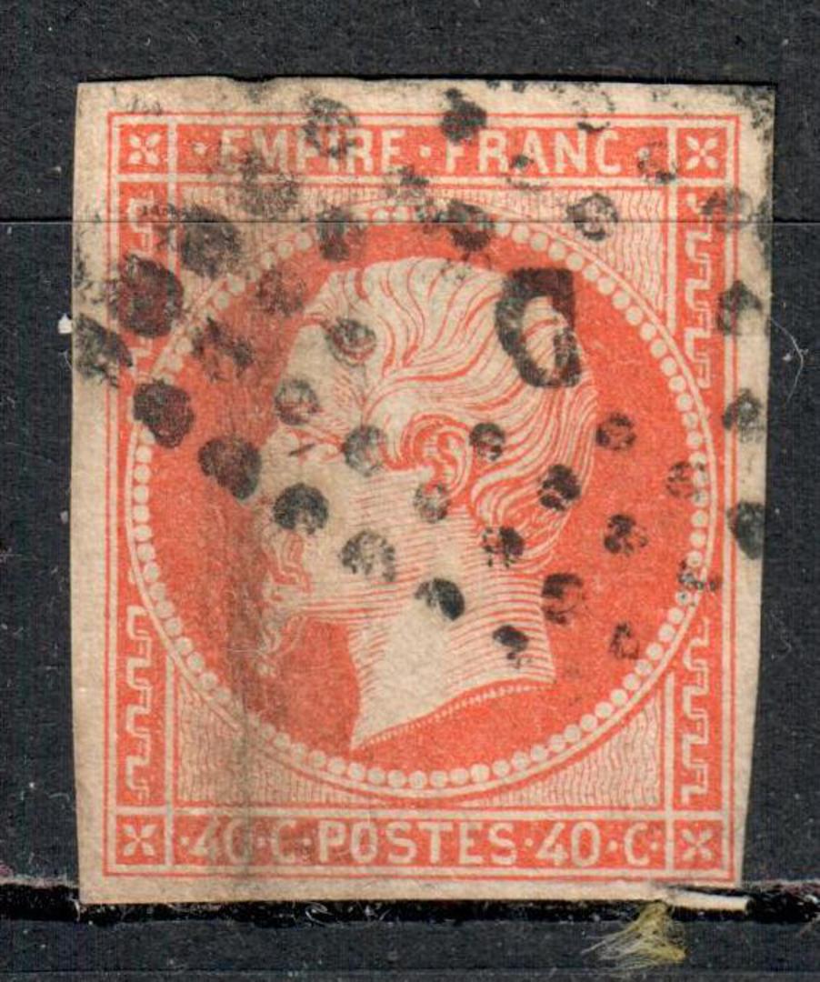 FRANCE 1857 Petit chiffre "D"  Rue Ste Cecile on SG 65. Almost 4 margins. - 71083 - Postmark image 0