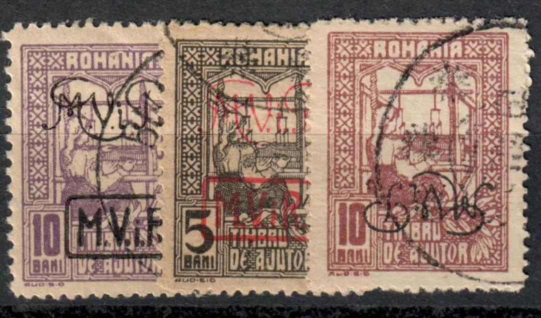GERMAN OCCUPATION OF ROMANIA 1914 Postqal Tax. Set of 3. - 6602 - FU image 0