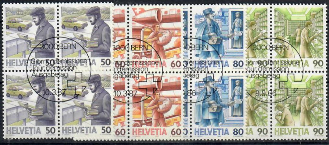 SWITZERLAND 1986 Definitives.  Various values in Blocks of 4. Missing the 75c. - 23324 - VFU image 0