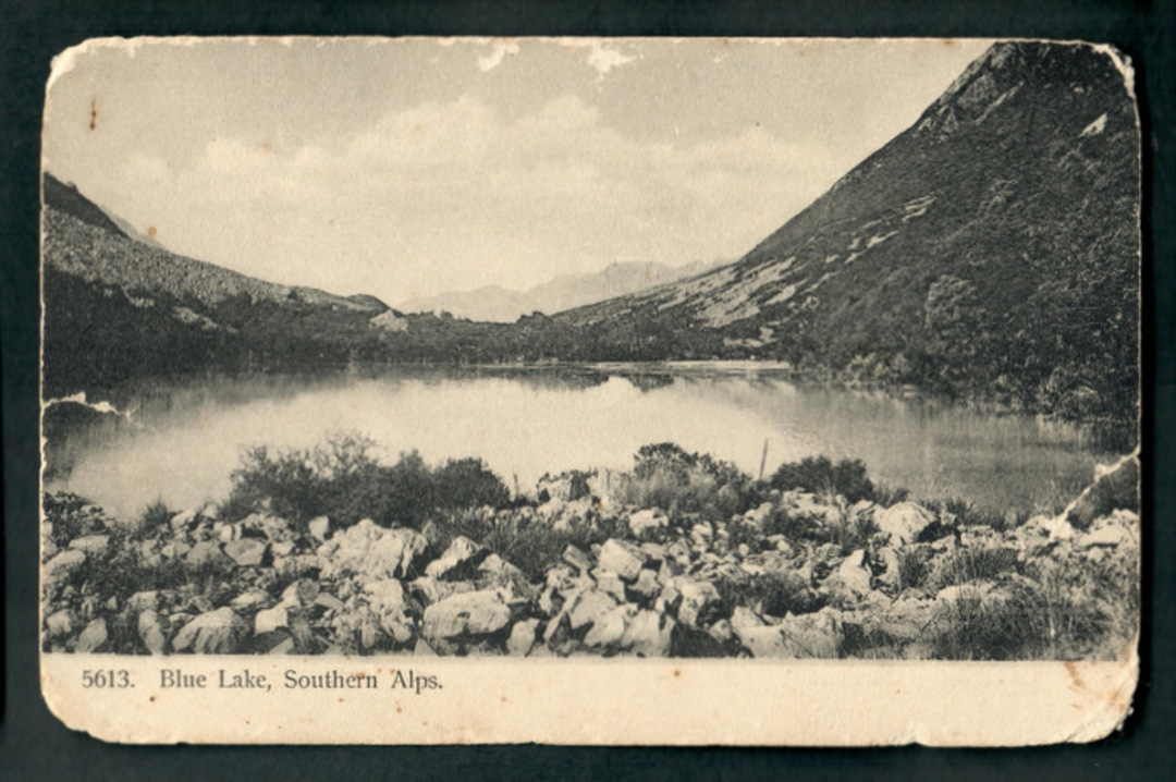 Early Undivided Postcard of Blue Lake Southern Alps. Bad faults. - 48888 - Postcard image 0