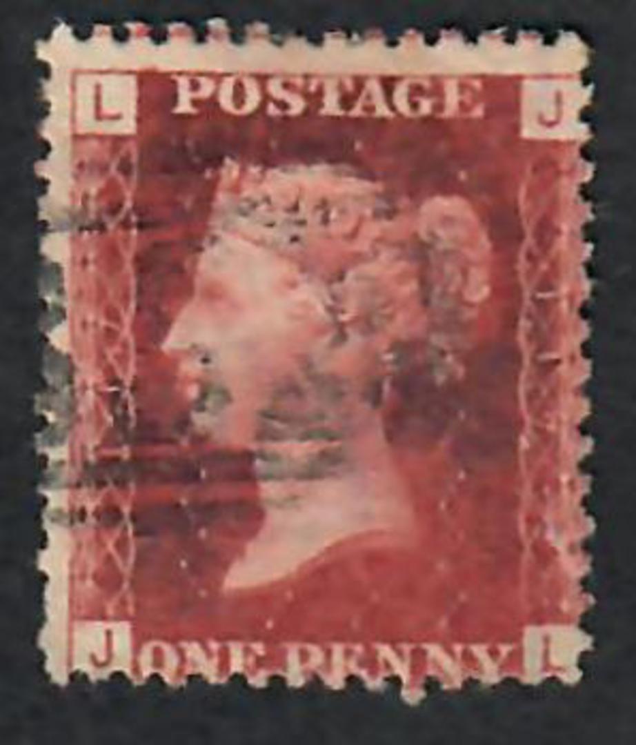 GREAT BRITAIN 1858 1d Red. Plate 117. Letters LJJL. - 70117 - FU image 0