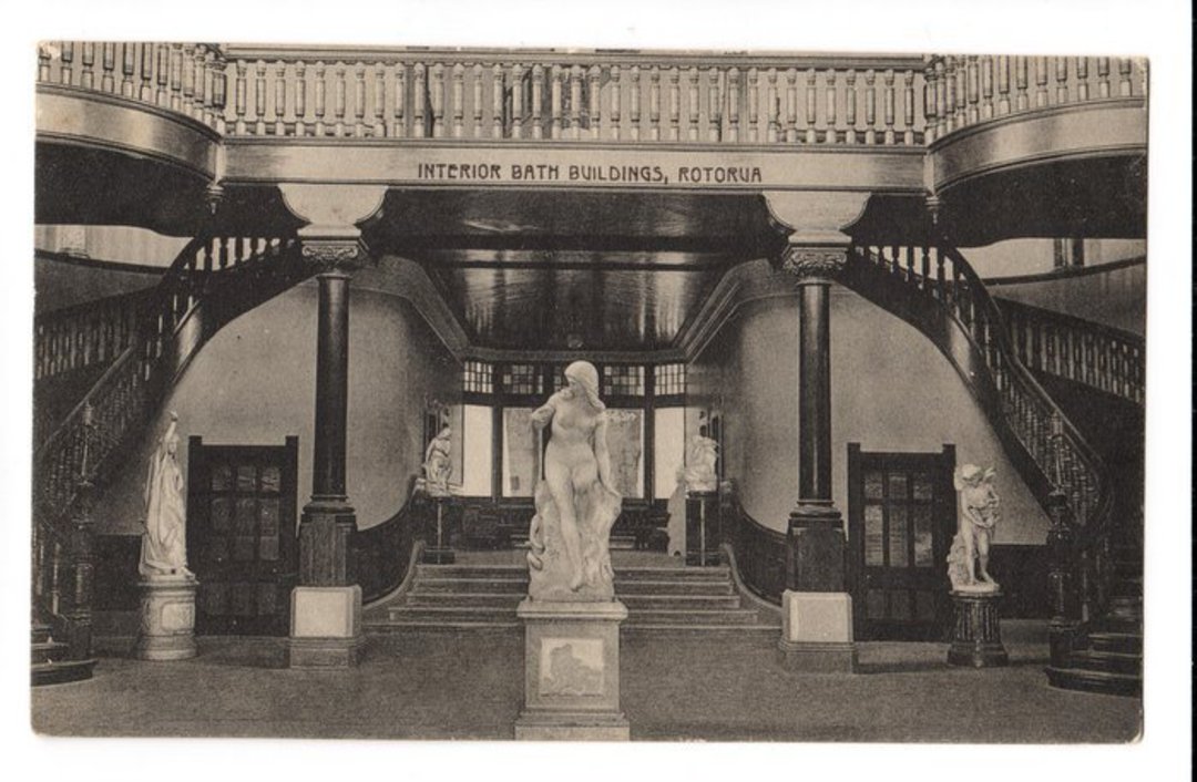 Postcard of the Interior of the Bath Buildings Rotorua. - 45998 - Postcard image 0