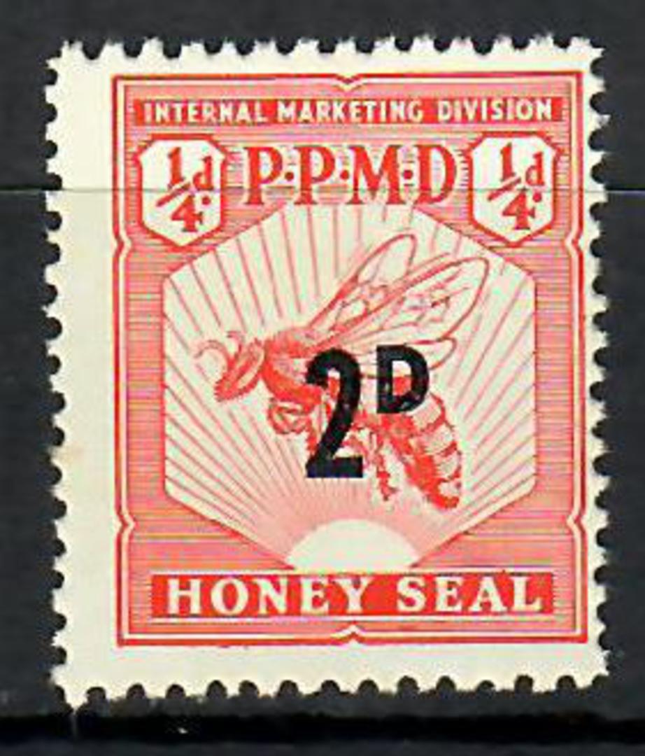 NEW ZEALAND Honey Seal 2d on the farthing Orange-Red. - 70472 - UHM image 0