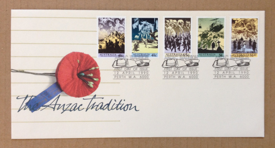 AUSTRALIA Selection of items Military Theme.  First day cover.  25/2/85 12/4/90 and 14/3/91.  Stamp packs 25/2/85 and 12/4/90. F image 2