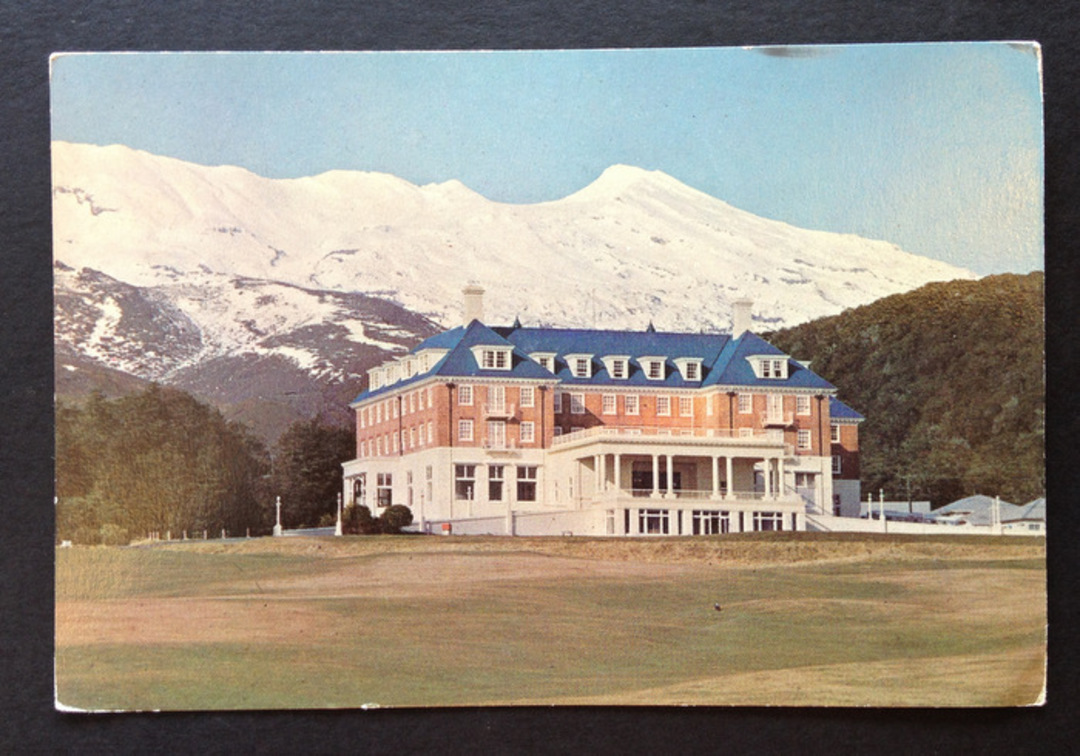 Modern Coloured Postcard by Gladys Goodall of Chateau Tongariro. - 444211 - Postcard image 0